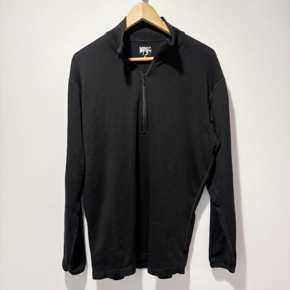 Minus 33 Mid Weight 245 Men’s 1/4 Zip Top Sweater 100% Merino Wool Size Large